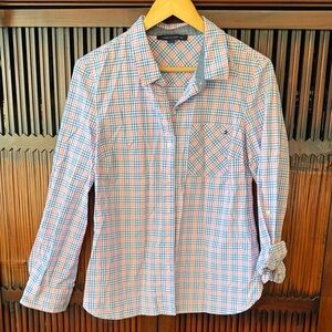 Tommy Hilfiger Blue and Pink Checkered Shirt